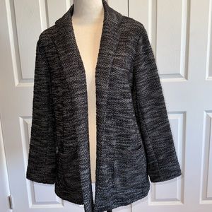Laura Scott size S black and white tweed-like jacket blazer lightweight